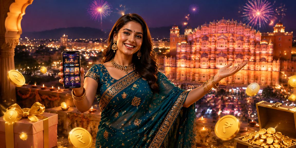 VIP bonus celebrations near Hawa Mahal in Jaipur